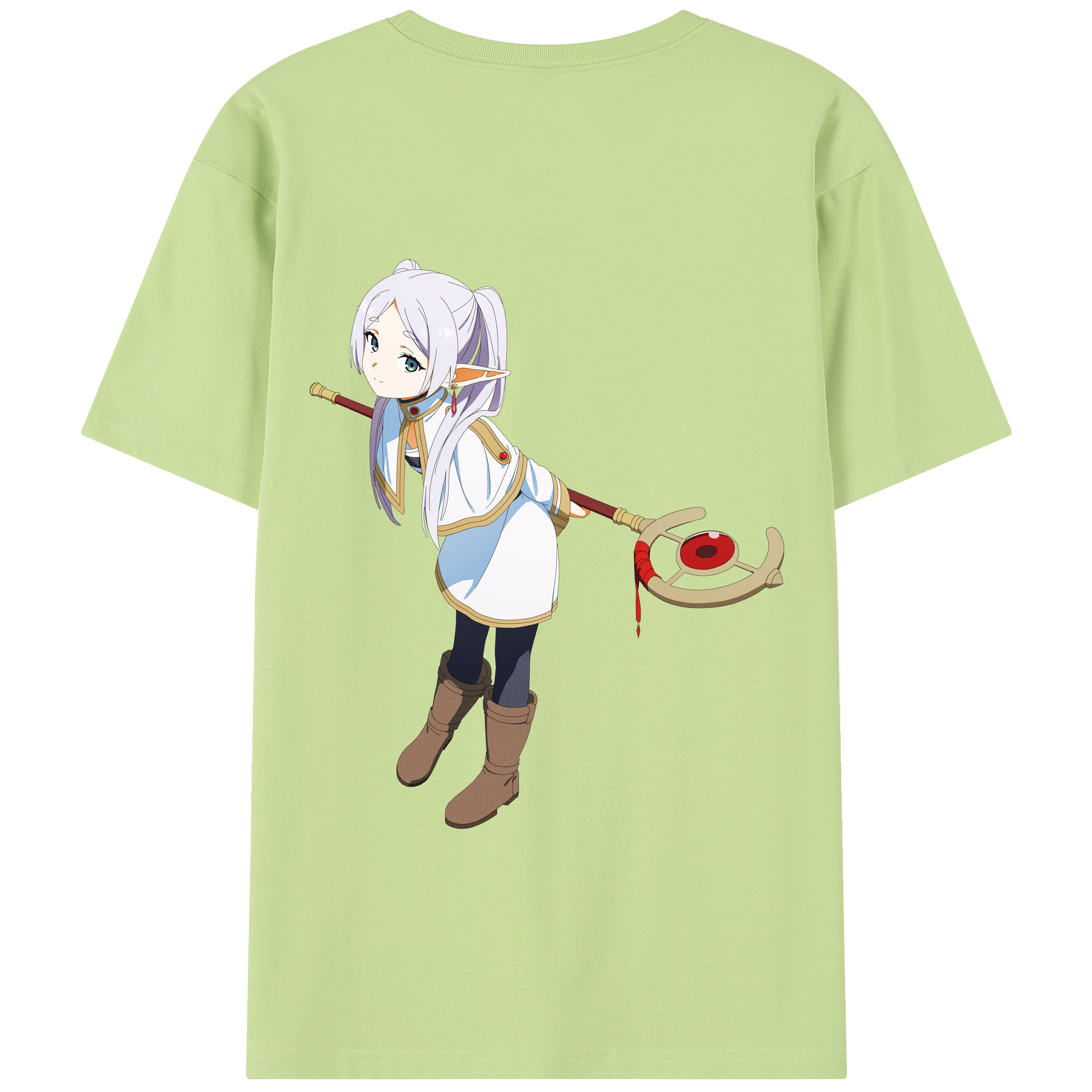 （画像用） 葬送のフリーレン Frieren 綿100％半袖Tシャツ（背面プリント）